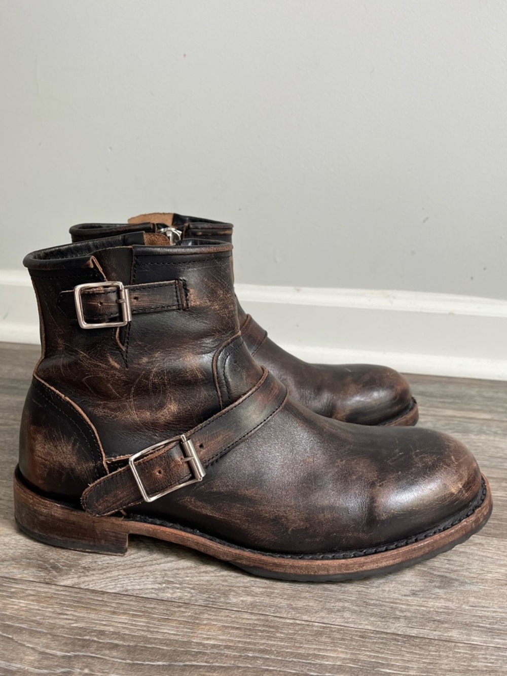 Freebird Railroad Rugged Leather Boots - size 10